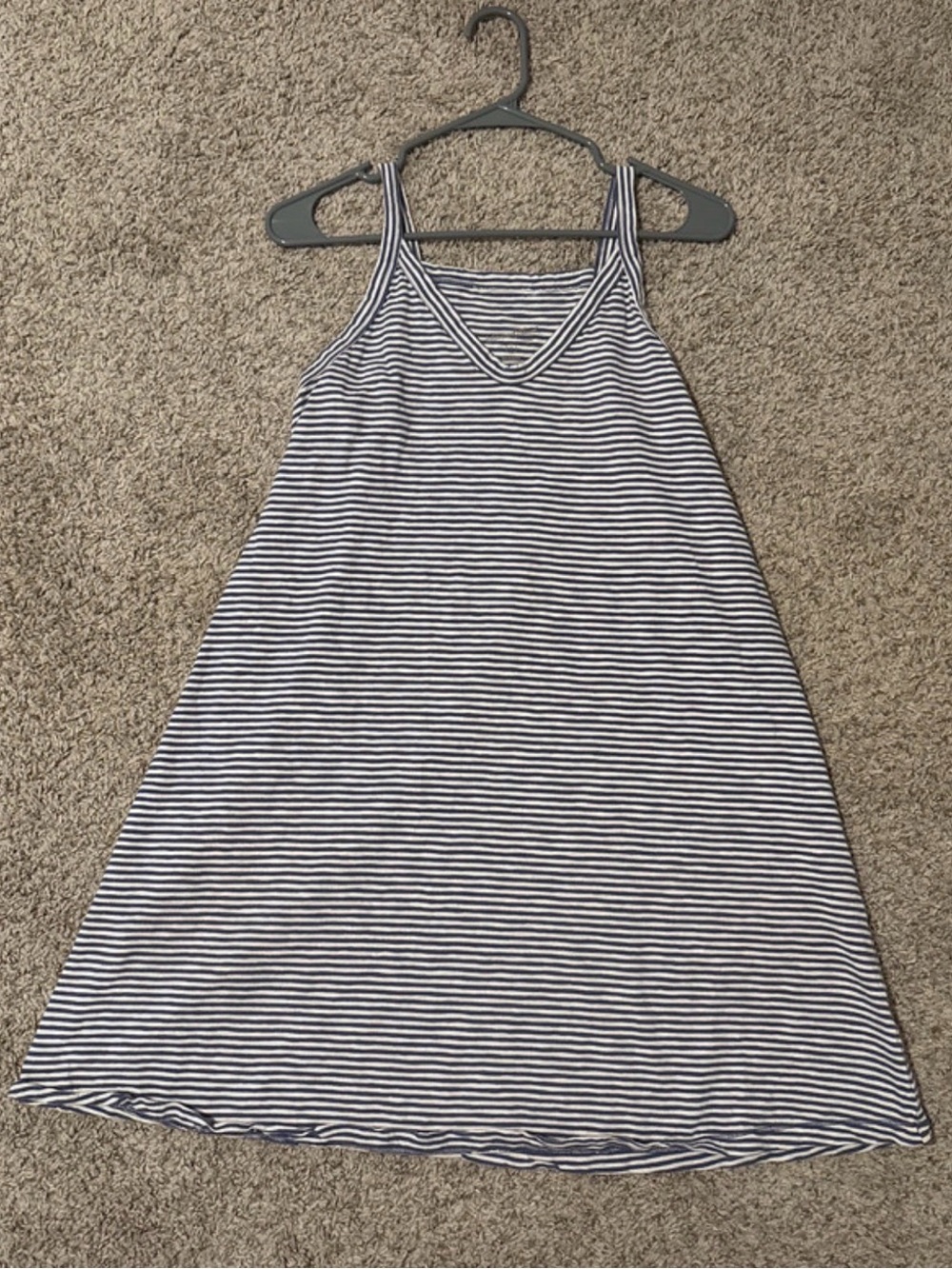 Universal Thread Navy and White Striped V‑Neck Slip Dress